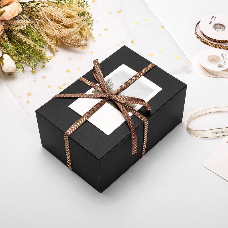 Mcfleet Black Gift Boxes with Lids 9x6x4 Inches 10 Pack Groomsmen Proposal Cardboard Craft Gift Box for Christmas  Wedding  Graduation  Holiday  Birthday Presents Packaging - Image 4